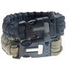 Paracord Cord Wristbands Emergency Rope Gear Whistle Flint Fire Starter Scraper