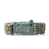 Paracord Cord Wristbands Emergency Rope Gear Whistle Flint Fire Starter Scraper