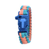 Paracord Cord Wristbands Emergency Rope Gear Whistle Flint Fire Starter Scraper